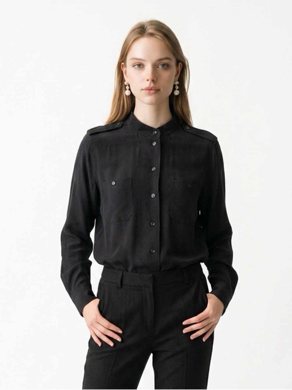 Equipment Femme Silk Shirt, Size M
